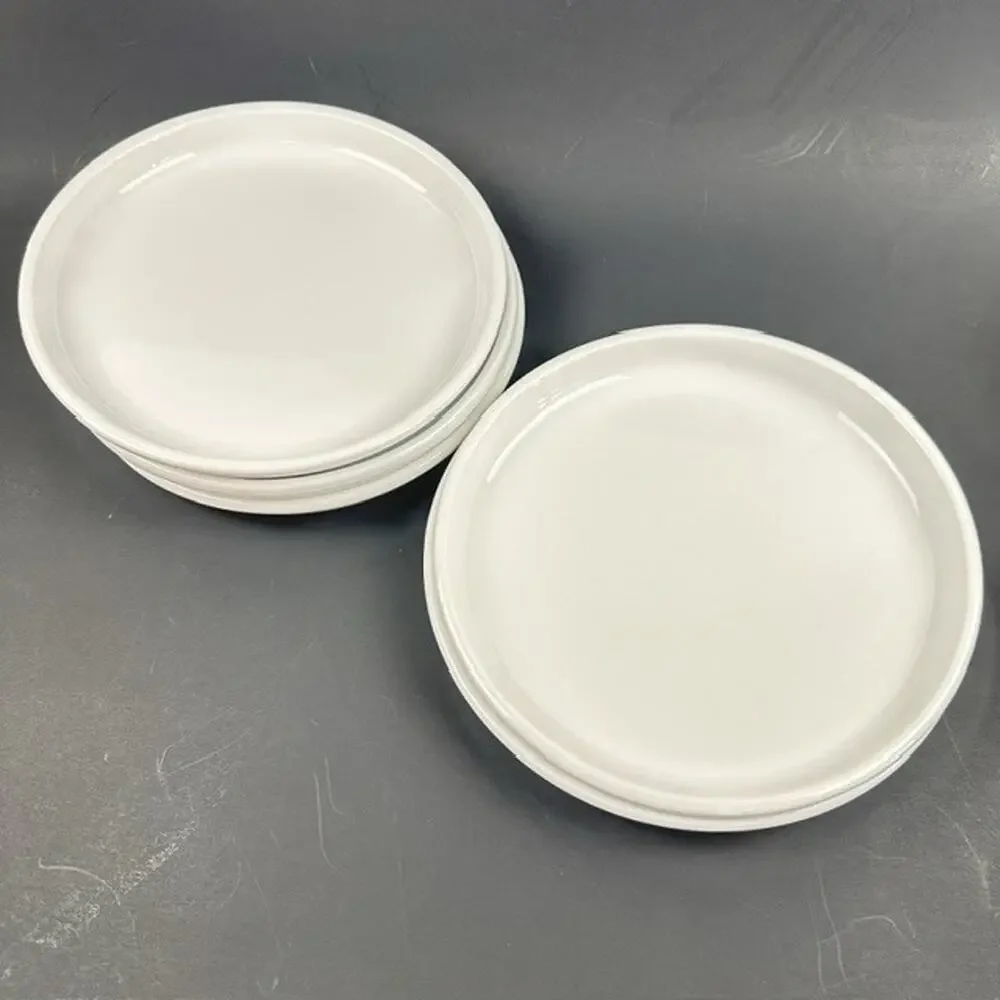 Crate and Barrel Cafeware II Salad Plate White Porcelain 8 1/4